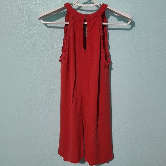 Eyeshadow Red Emdroidered Holtertop Dress L - Picture 2 of 6